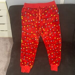 Festive Red Holiday Pajama Pants